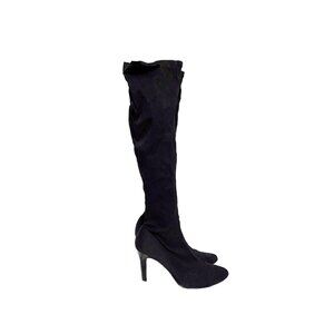 vintage | nine west 90s y2k knee high stretch stiletto heel boots | sz 9.5